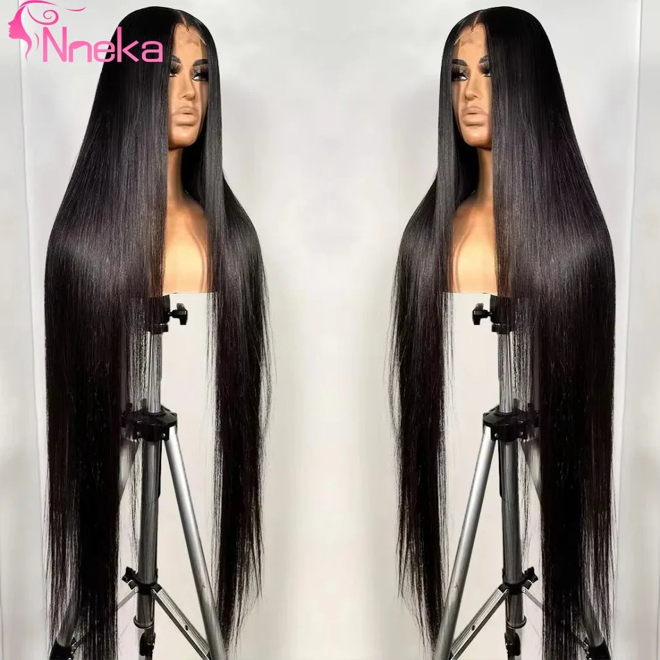 40 Inch Bone Straight Human Hair Wigs 13x4 13X6 HD Lace Front Wigs Human Hair 100% Brazilian Hair For Black Women 220 Density